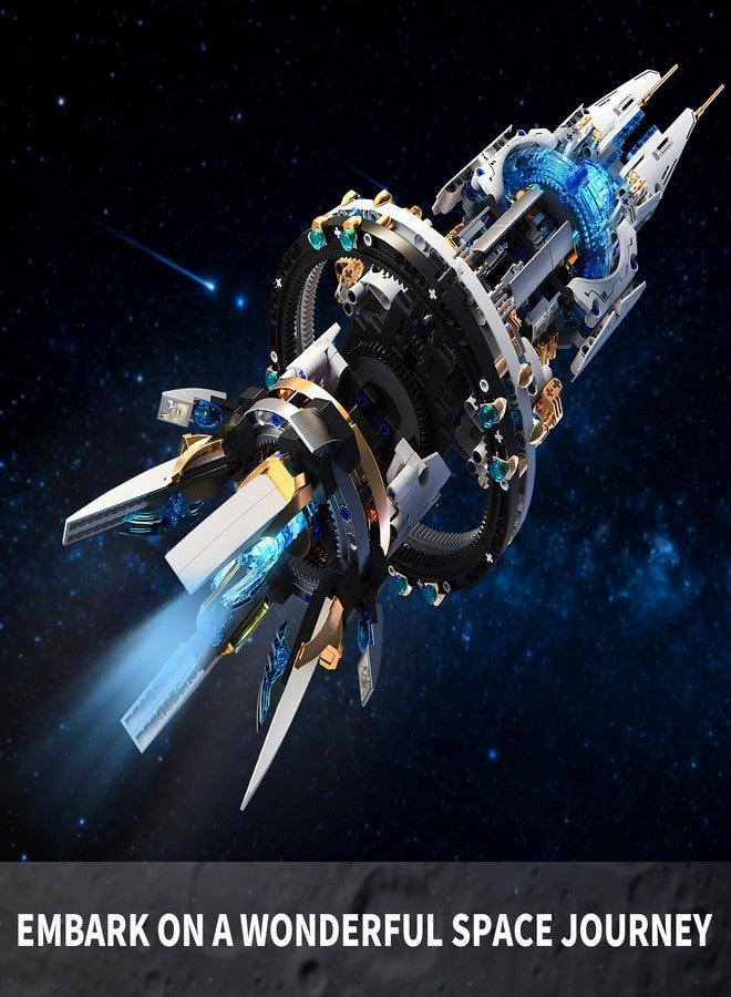 BNG Spaceship Building Set for Adults, Space Building Blocks, Space Station Block Kit, Home or Office Decor, Spaceship Toy Creative Gift for Teens Boys 8-14 - Image 5